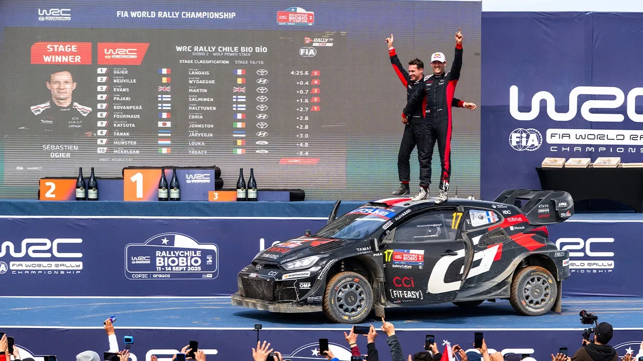 Toyota'nın Ogier ile Şili Zaferi, WRC'de Liderliği Getirdi